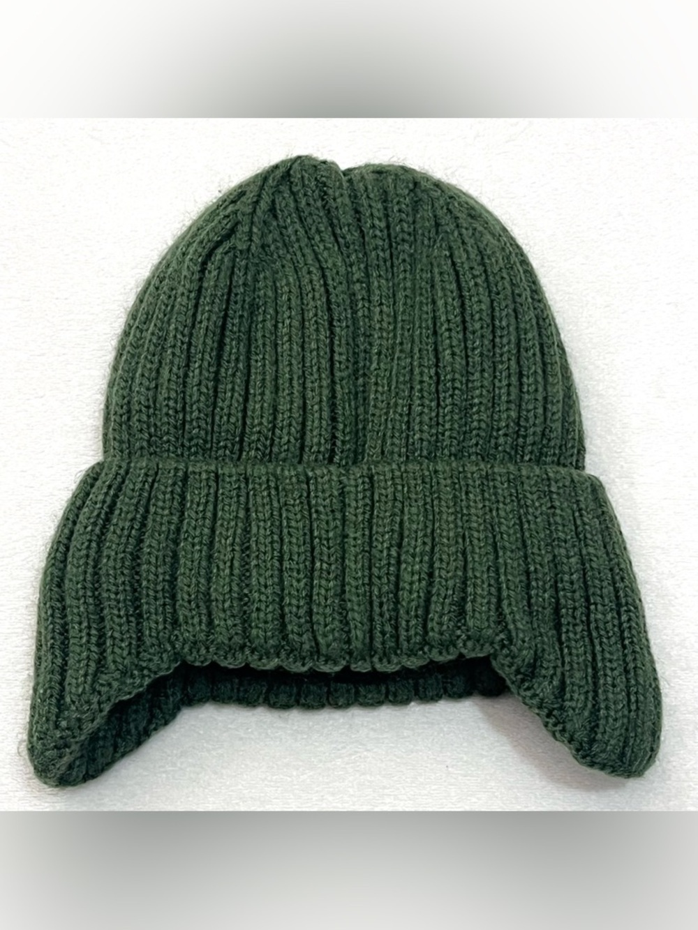 Home Prefer Infant Newborn Green Knit Earflap Winter Cold Weather Beanie Hat